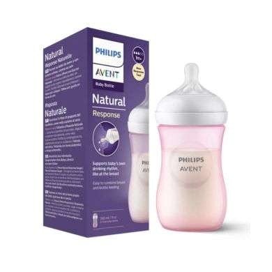 AVENT NATURAL RESPONSE BIBERON 1MOIS+ 260ML BLEU