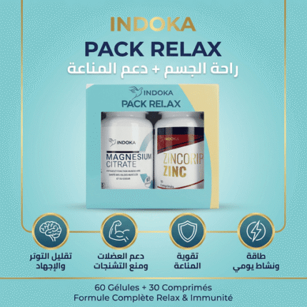 Indoka Pack Relax -Zincorip Zinc 30Comprimés + Magnesium Citrate 60Gélules