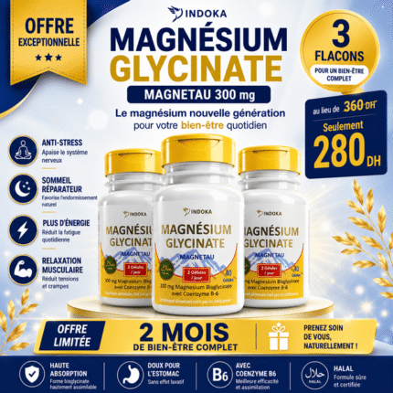 PACK INDOKA Magnésium Glycinate Magnetau 40 Gélules 300 mg